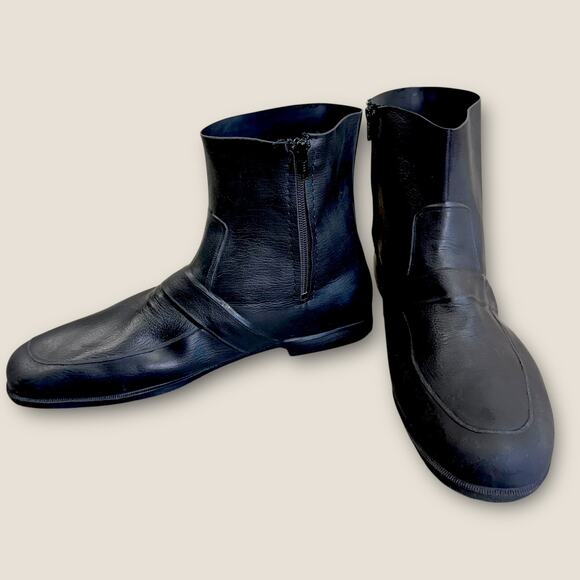 Totes Men Protective Rubber Overshoes Rain Snow Cover Boots Zip Up Size XL Black - Picture 1 of 12